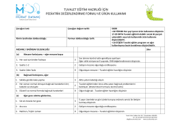 tuvalet eğitim hazırlığı için pediatrik değerlendirme formu ve ürün