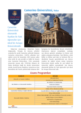 rsitesi, Camerino Üniversitesi, İtalya