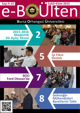 Bülten için tıklayınız - Bursa Orhangazi Üniversitesi