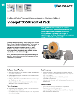 Videojet® 9550 Front of Pack