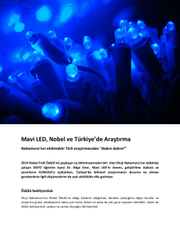 Mavi LED, Nobel ve Türkiye`de Araştırma