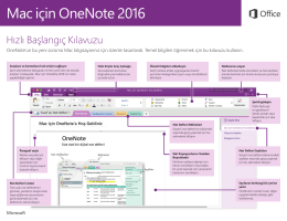 Mac için OneNote 2016
