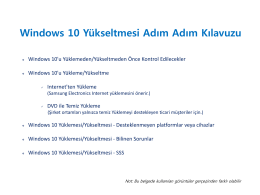 Windows 10 Yükseltmesi Adım Adım Kılavuzu