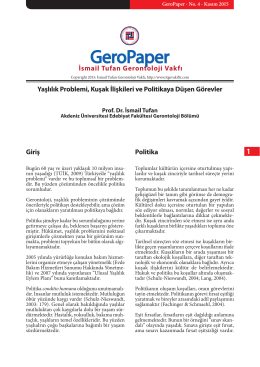 geropaperitg-no4-kasim2015 - İsmail Tufan Gerontoloji Vakfı