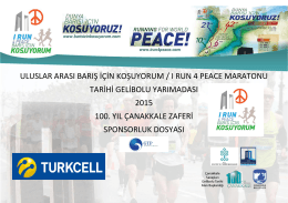 uluslar arası barış için koşuyorum / ı run 4 peace maratonu tarihi