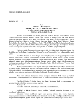 08.05.2015 tarihli meclis kararları