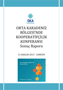 Orta Karadeniz Bölgesi`nde Kooperatifçilik Konferansı