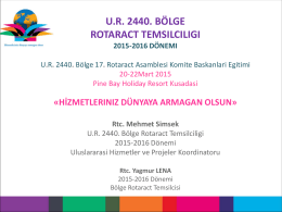 Uluslararası - UR 2440.Bölge Rotaract Temsilciliği