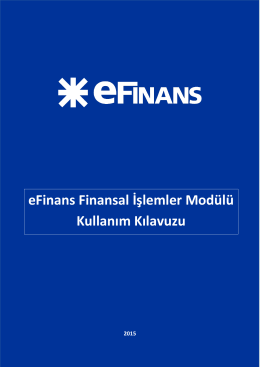 eFinans Finansal işlemler Modülü Kılavuzunu görüntülemek için