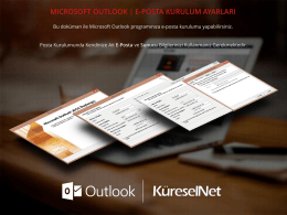 Microsoft Outlook E-Posta Kurulum Rehberi