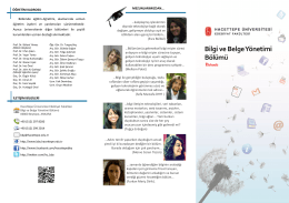 broşürümüzden - Hacettepe Üniversitesi Bilgi ve Belge Yönetimi