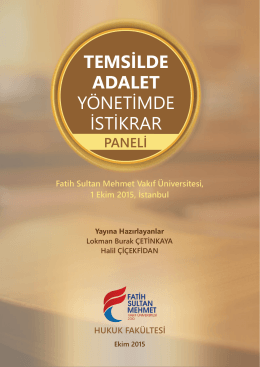 Temsilde Adalet Yönetimde İstikrar Paneli, Fatih Sultan Mehmet