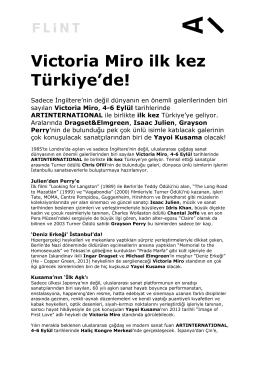 Victoria Miro ilk kez Türkiye`de! - ARTINTERNATIONAL