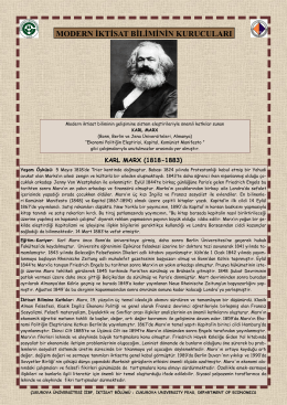 Karl Marx - CU Department of Economics
