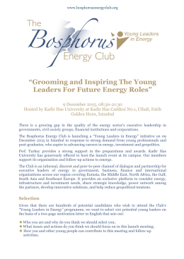 “Grooming and Inspiring The Young Leaders For Future Energy Roles”