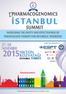 metabolik duyuru2.fh11 - pharmacogenomics istanbul summit