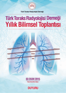 Türk Toraks Radyolojisi Derneği Yıllık Bilimsel Toplantısı
