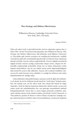 War, Strategy, and Military Effectiveness Williamson Murray
