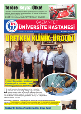 7. Sayı - Gaziantep Üniversitesi Hastaneleri