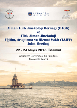JOINT MEETING - Tajev - Türk Alman Jinekoloji Eğitim, Araştırma ve