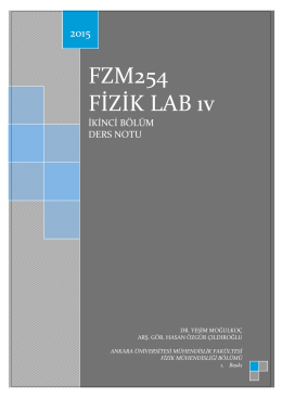 FZM254_FOY - Ankara Üniversitesi Fizik Mühendisliği Bölümü