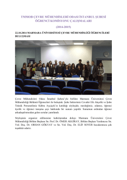 ÇMO İstanbul Öğrenci Komisyonu Çalışma Raporu