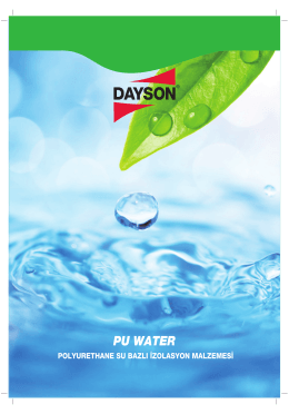 Dayson PU Water.indd - Dayson Group`a Hoşgeldiniz