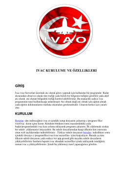 ıvac kurulumu ve özellıklerı giriş kurulum - IVAO