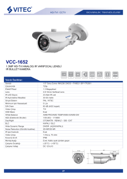 Vitec HD-TVI CCTV Ürün Kataloğu