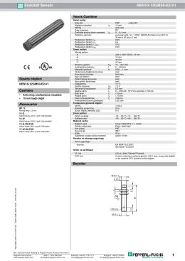 1 Endüktif Sensör NEN10 12GM50 E2 V1