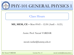 PHY-101 GENERAL PHYSICS 1