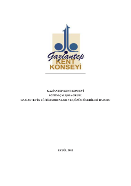 Gaziantep Kent Konseyi 6. Genel Kurul Toplantısı Eğitim Raporu
