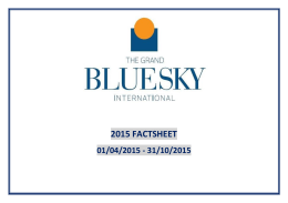 2015 Grand Blue Sky International FACT SHEET