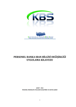 KBS Personel IBAN Değişikliği Kılavuzu V1