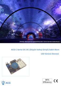 ACG C-Serisi DC-DC (Düşük Voltaj Girişli) Sabit Akım LED Sürücü