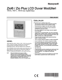 63-1322T—01 - Zio® / Zio Plus LCD Duvar Modülleri