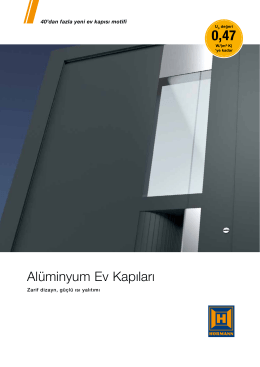 Alüminyum Ev Kapıları - Atay Yapı Sistemleri