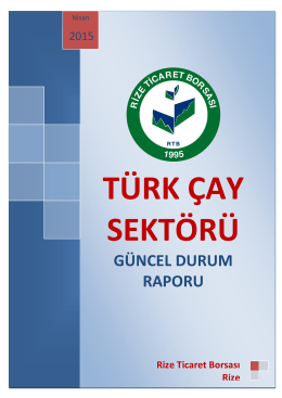 Türk Çay Sektörü Güncel Durum Raporu