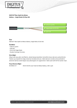 DIGITUS®Fiber Optik Dış Mekan Kablosu – Single Mode 9/125µ