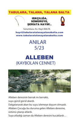 Alleben (Kaybolan Cennet) - Tabulara, Talana, Yalana Balta