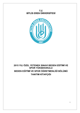PDF olarak İndir - Bitlis Eren Üniversitesi Beden Eğitimi ve Spor