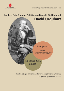 David Urquhart - Türkiyat Araştırmaları Enstitüsü