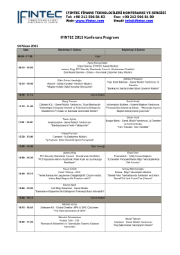 IFINTEC 2015 Konferans Programı