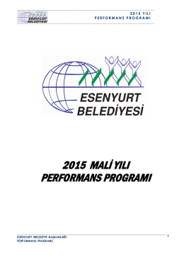2015 mali yılı performans programı