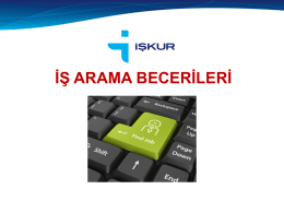İŞ ARAMA BECERİLERİ - Kocaeli Üniversitesi Teknoloji Fakültesi