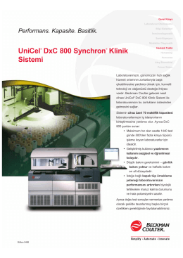 UniCel® DxC 800 Synchron® Klinik Sistemi