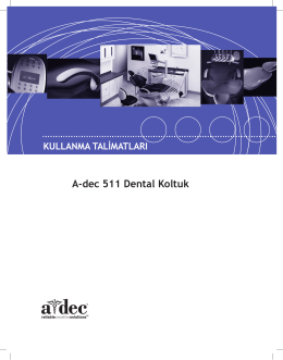 A-dec 511 Dental Koltuk Kullanma Talimatları