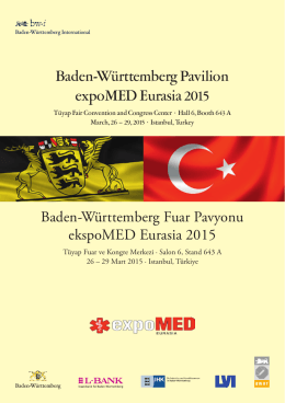 Baden-Württemberg Pavilion expoMED Eurasia 2015
