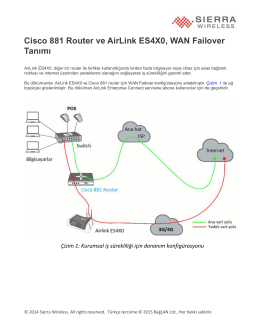 Cisco 881 Router ve AirLink ES4X0, WAN Failover Tanımı