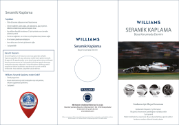 WILLIAMS seramik broşürü